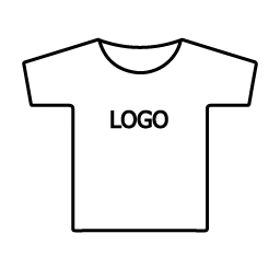 Camiseta con logotipo en transferencia